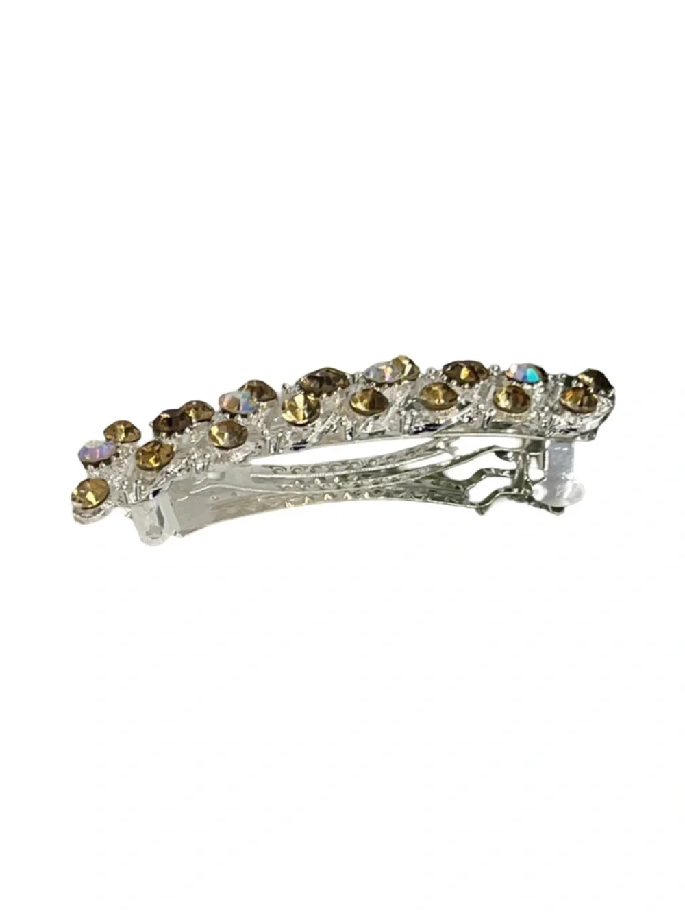 Crystal-Embellished Brown Rhinestone Hair Clip 3.0” FINAL PRICE DROP